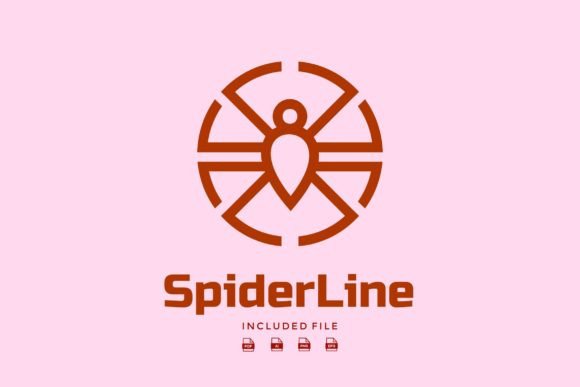 Circular Geometric Spider Graphic