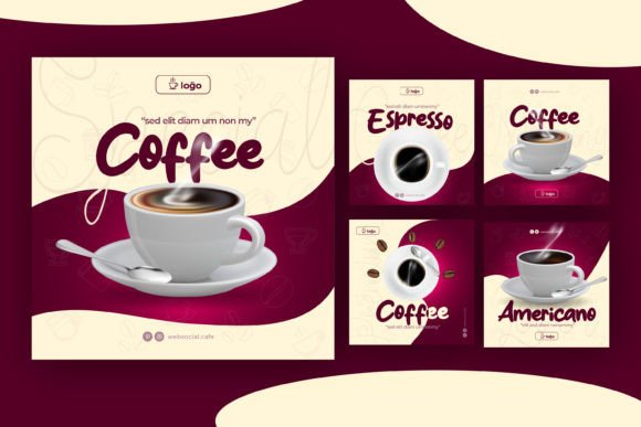 Delicious Coffee Shop Social Media Post: A Professional Design Resource Review