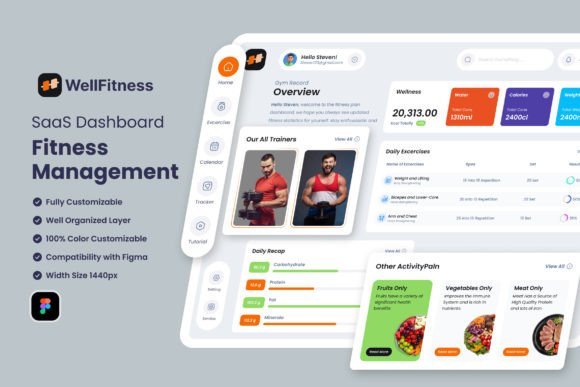 Fitness Management Admin Dashboard Design