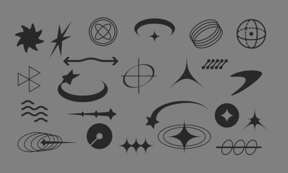 Futuristic Abstract Vector Icons for Modern Design