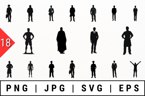 Profession Silhouettes Vector Art Set