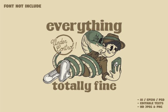 Retro Snake Wrapping Men Template