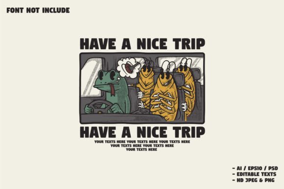 Retro Traveling Lizard and Cockroaches: A Bold Mascot for Your Brand Identity