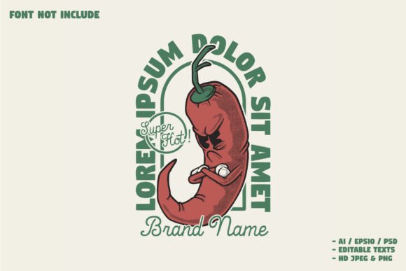 Unleash Your Brand's Potential with the Retro Grumpy Chili Mascot Template